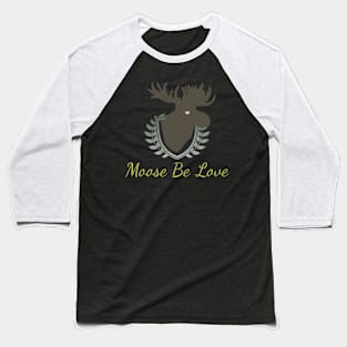 Moose Lovers Design Baseball T-Shirt